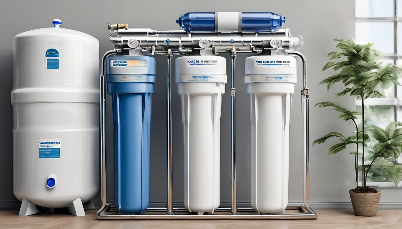 How to Install a Whole House Water Filtration System in - Professional plumber installing system in utility room