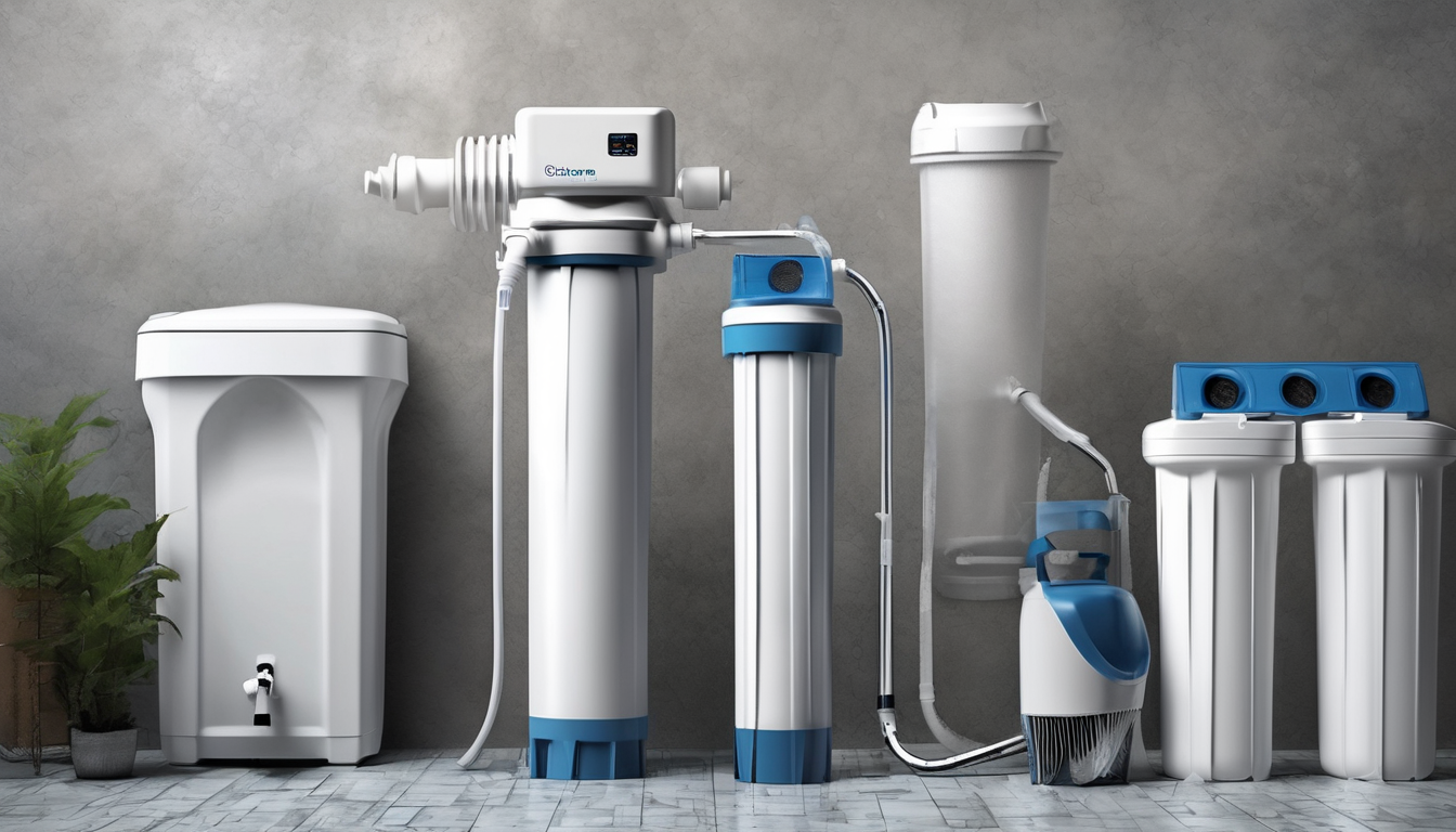 What is the best whole-house water filter system for removing contaminants like lead and barium - diagram of a RO membrane filtering process.