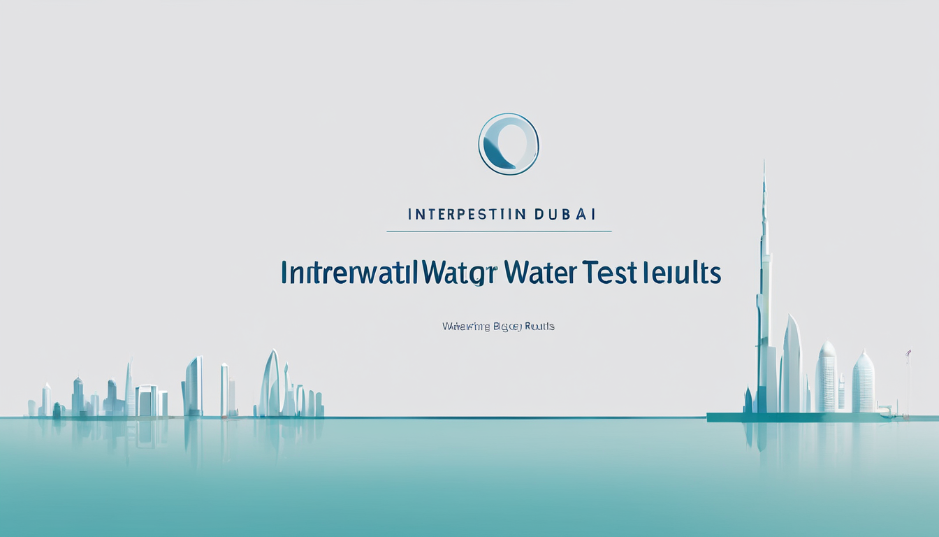 Interpreting Dubai Water Test Results Correctly - comprehensive water quality analysis guide