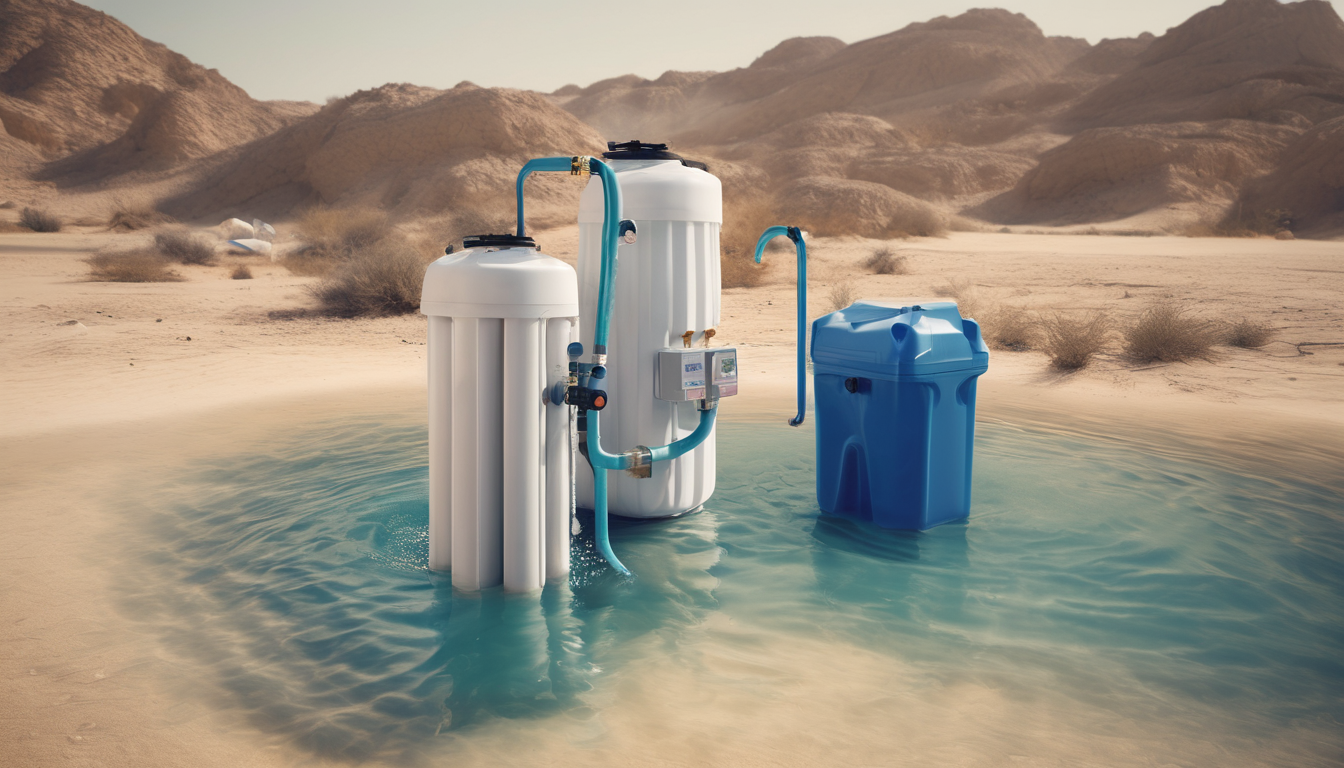 Maintaining Emergency Water Filters in UAE Climate - professional technician testing emergency filtration system in Dubai climate conditions