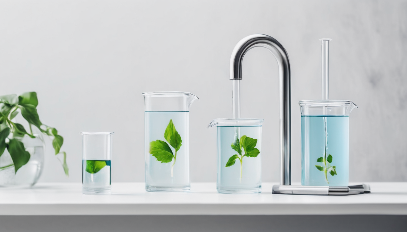 Water Quality Testing After Tank Replacement - professional technician analysing water samples in Dubai laboratory