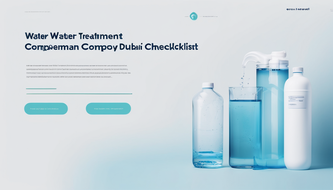 Water Treatment Company Credentials Checklist Dubai - professional verification process for water treatment companies in Dubai UAE