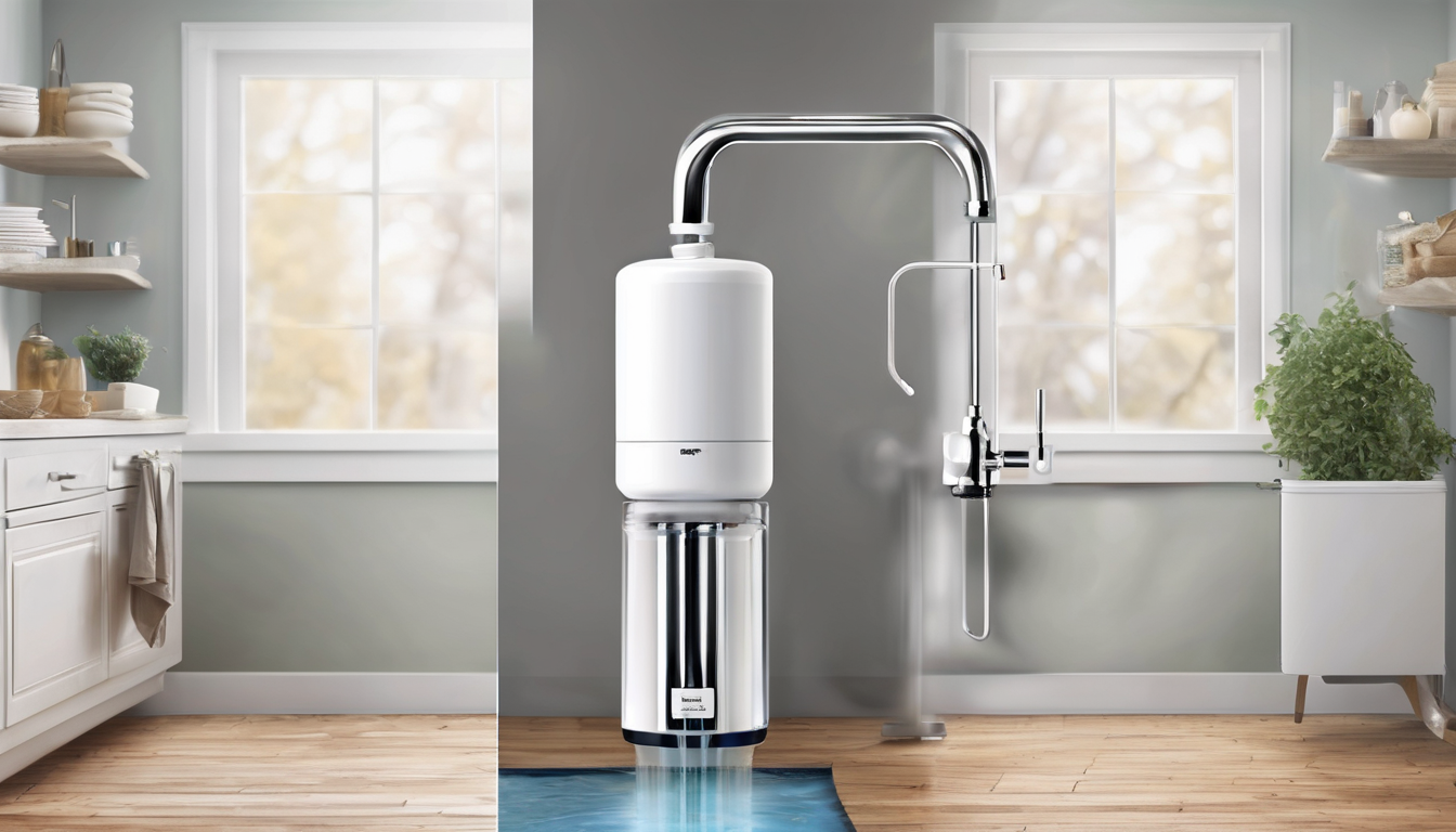 Whole House vs Point of Use Water Filter Comparison - system installation diagram showing water flow paths