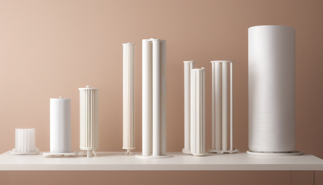 Water Filter Cartridge Replacement Frequency Guide - comparison of new versus used filtration cartridges showing sediment accumulation