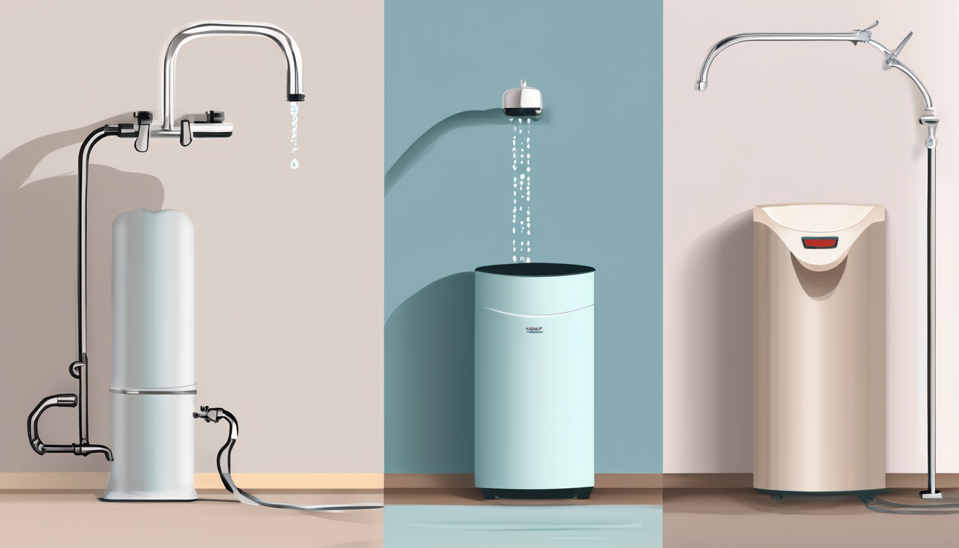 Water Softener vs Descaler System Comparison - installation diagram showing both systems in Dubai home setting